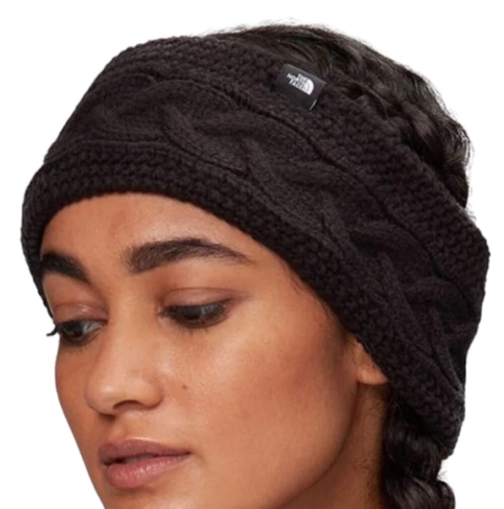 THE NORTH FACE Women's Cable Minna Earband OS Black Stretch Knit NWT